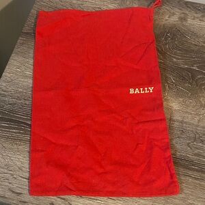 Bally Vibrant Red Drawstring Dust Storage Bag 9.25x15.5 EUC